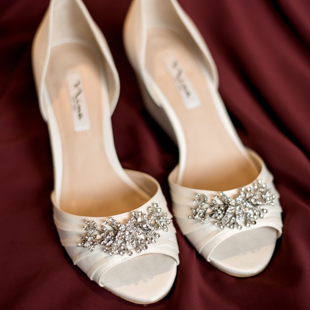 Nina 2.5” Ivory Bridal Wedges